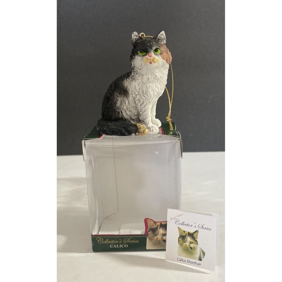 Limited Edition Collectors Series Calico Cat Christmas Ornament W/ Box - Picture 1 of 12